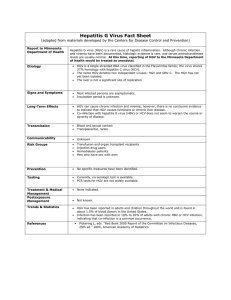 Hepatitis G Virus Fact Sheet - Minnesota Department of Health