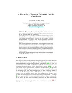 A Hierarchy of Reactive Behaviors Handles Complexity