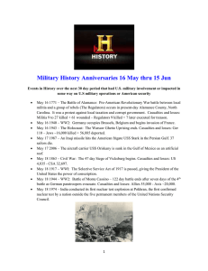 Military History Anniversaries 0516 thru 0615