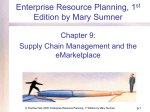 Supply Chain Management and the eMarketplace