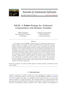 PaCAL: A Python Package for Arithmetic Computations