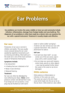 Ear Problems - Hardings Pharmacy