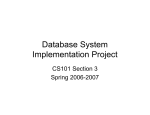Database System Implementation Project