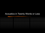 Week 2 - Acoustics - Anderson Sound Recording