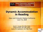 Dynamic Accommodation in Reading