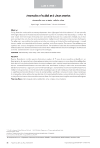 Anomalies of radial and ulnar arteries