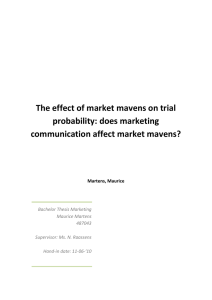 The effect of market mavens on trial probability: does marketing
