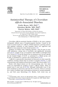 Antimicrobial Therapy of Clostridium difficile