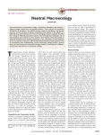 Neutral Macroecology - McGill Biology
