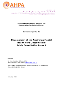 Allied Health Professionals Australia and the Australian