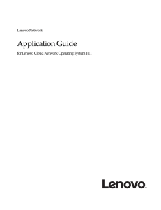 Lenovo Network Application Guide for Lenovo Cloud Network