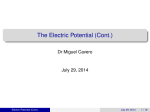 The Electric Potential (Cont.)