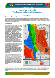 From mud to granite: The Cooma metamorphic sequence