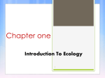 Introduction to ecology