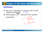 8-4 Angles Of Elevation And Depression