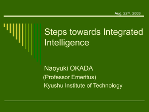 Steps towards Integrated Intelligence (ppt 0.26MB)