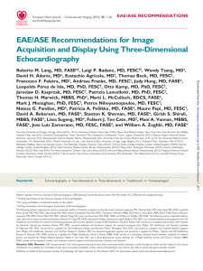 EAE/ASE Recommendations for Image Acquisition and Display