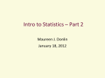 Intro to Statistics * Part 1