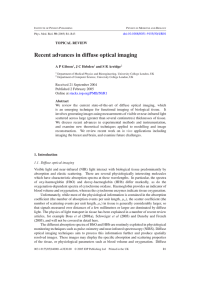 Recent advances in diffuse optical imaging