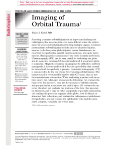 Imaging of Orbital Trauma1