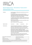 Subcutaneous Trastuzumab in Advanced Breast Cancer