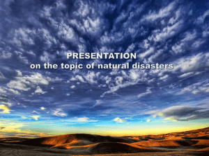 PRESENTATION on the topic of natural disasters