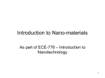 Nano-material - McMaster University > ECE