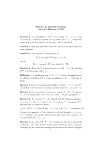 Exercises in Algebraic Topology version of February