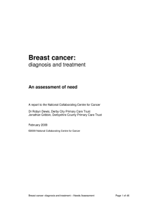 Breast Cancer: Diagnosis and Treatment