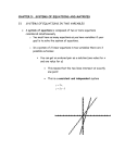 CHAPTER 5: SYSTEMS OF EQUATIONS AND MATRICES