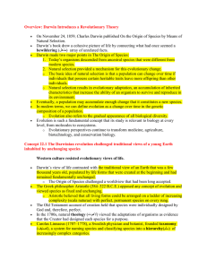 Overview: Darwin Introduces a Revolutionary Theory On November