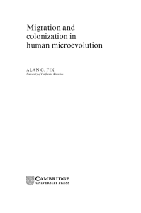 Migration and colonization in human microevolution