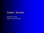 System Security - Wright State engineering