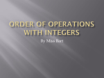 Order of operations with integers