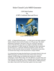 Solar Closed-Cycle MHD Generator