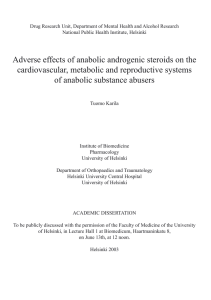Adverse effects of anabolic androgenic steroids