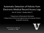 Automatic Detection of Policies from Electronic Medical Record