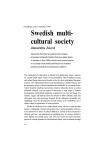 Swedish multi- cultural society