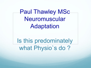 Neuromuscular Adaptations