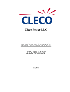 Cleco electric service standards.
