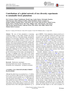 Contributions of a global network of tree diversity