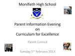 Preparing for S3 Parents Information Evening