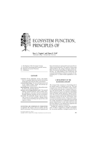 ECOSYSTEM FUNCTION, PRINCIPLES OF