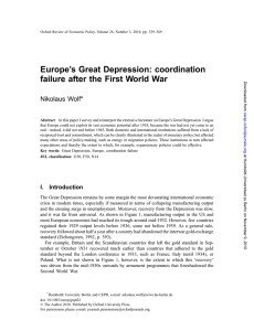 Europe`s Great Depression: coordination failure after the First World