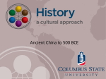 China to 500 B.C.E. - A Cultural Approach