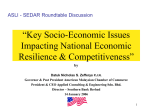 “Key Socio-Economic Issues Impacting National Economic