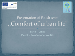 Presentation of Polish team ,,Comfort of urban life