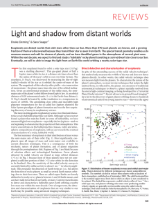 Light and shadow from distant worlds