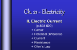 II. Electric Current