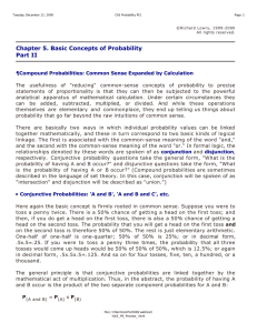 Chapter 5. Basic Concepts of Probability Part II